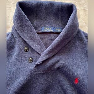 Polo Ralph Lauren - Jersey Shawl Collar Pullover - Navy (Large)